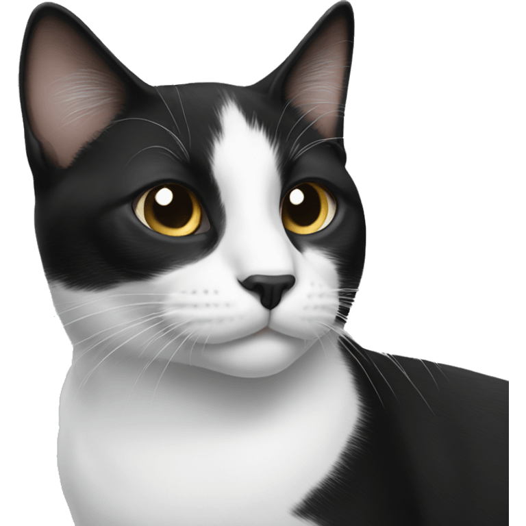 Black and white cat emoji