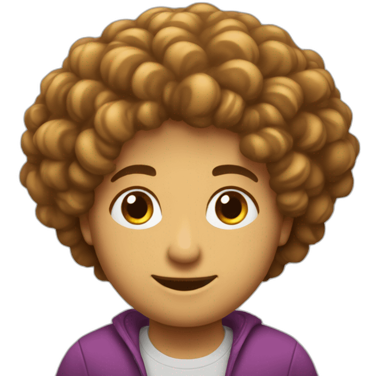 mec avec cheveux bouclés emoji