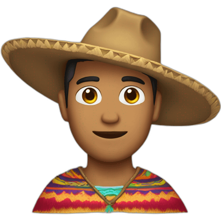 juan with a sombrero and poncho emoji