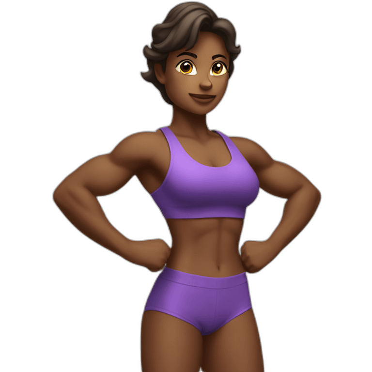 body builder girl shape emoji