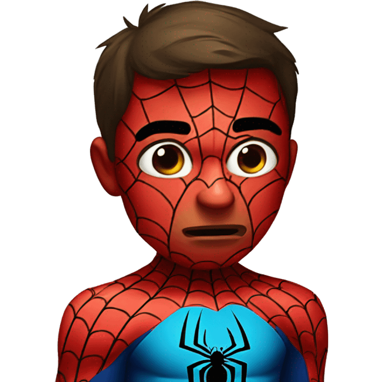 Spiderman sad emoji