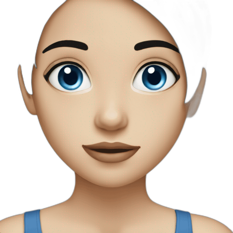 girl with blue eyes and black hair emoji