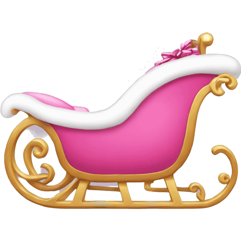 Pink Xmas sleigh  emoji