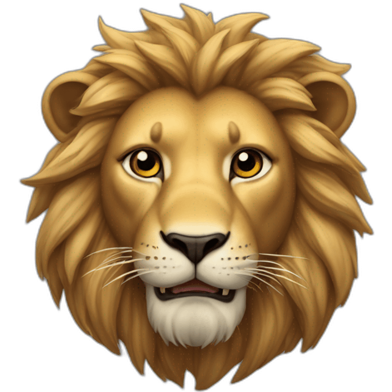 Lion cagoulé emoji