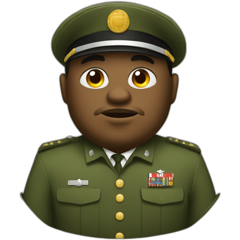 a fat bold black man dressed in military attire fighting with a crocodile emoji