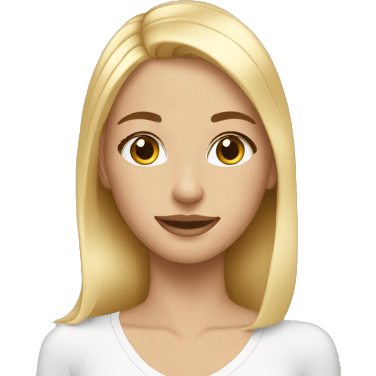 Blonde girl doing face routine  emoji