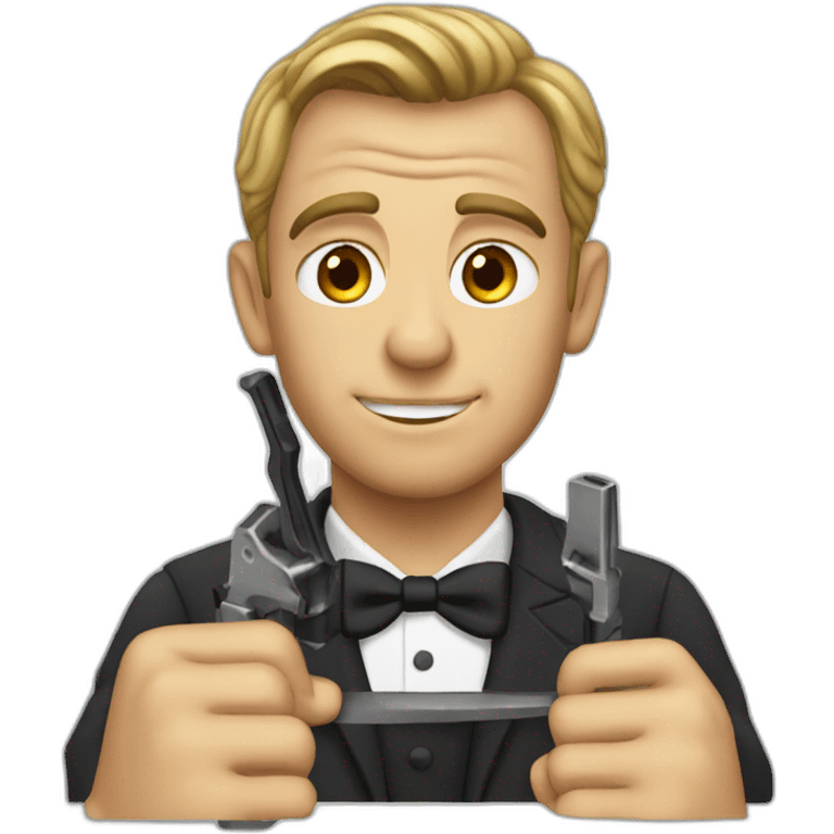 james bond fixing bug emoji