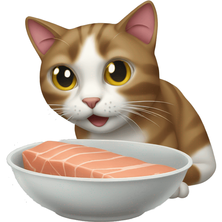 Cat eating tuna  emoji