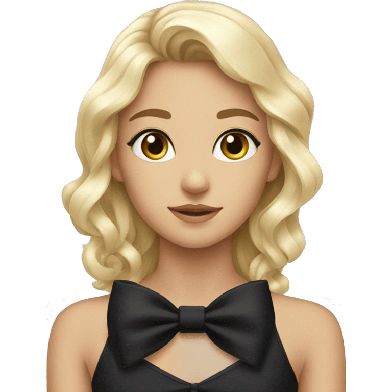 black bow, elegant, girly, all black bow  emoji