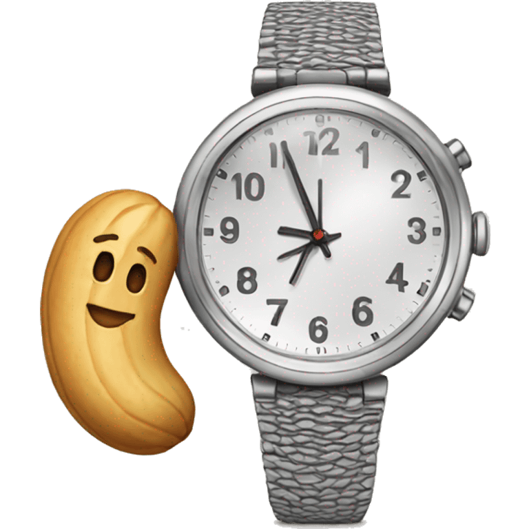 Peanut with a watch emoji