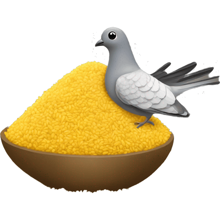 Yellow rice with pigeon peas emoji