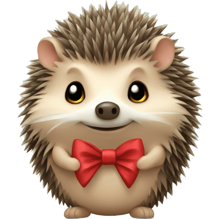 Hedgehog with a bow  emoji