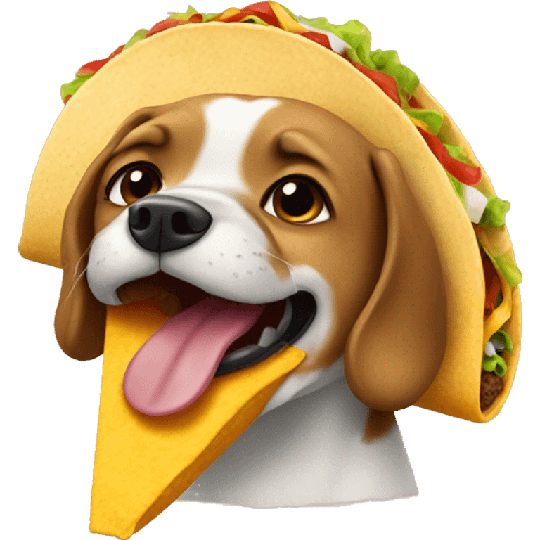 Dog eating taco emoji