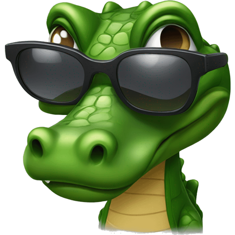 alligator wearing sunglasses emoji