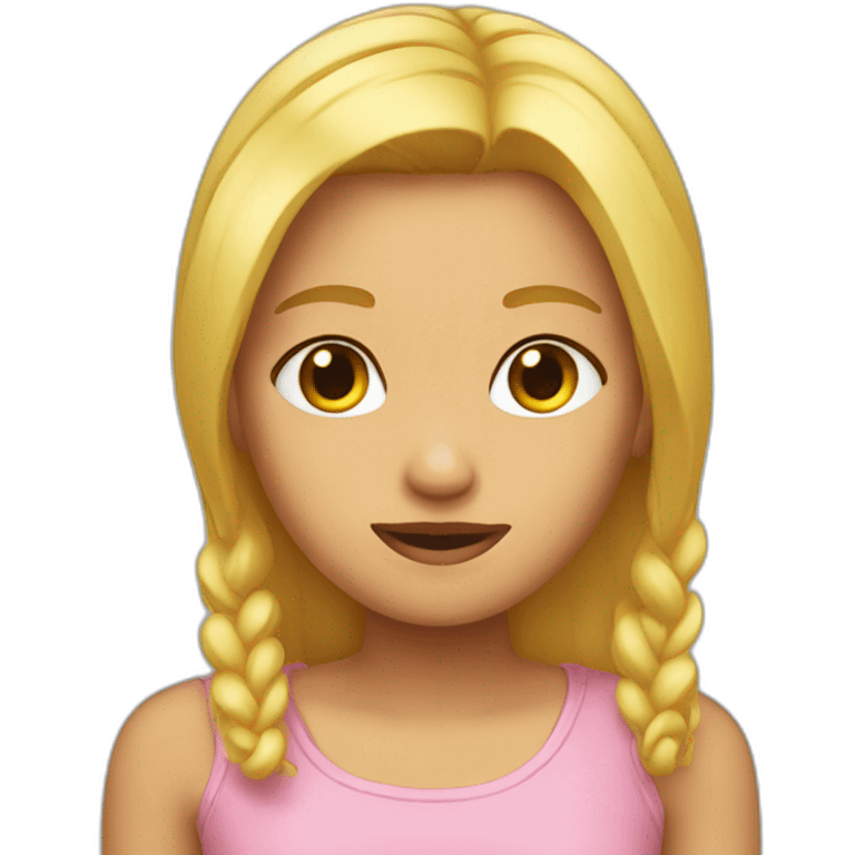 Chica rubia llorar emoji