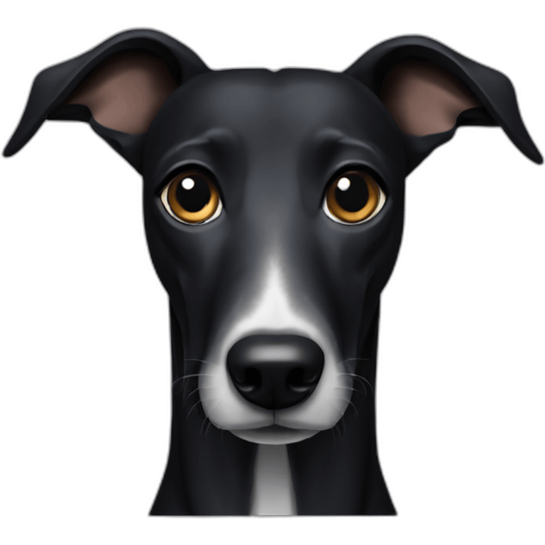 black dog galgo emoji