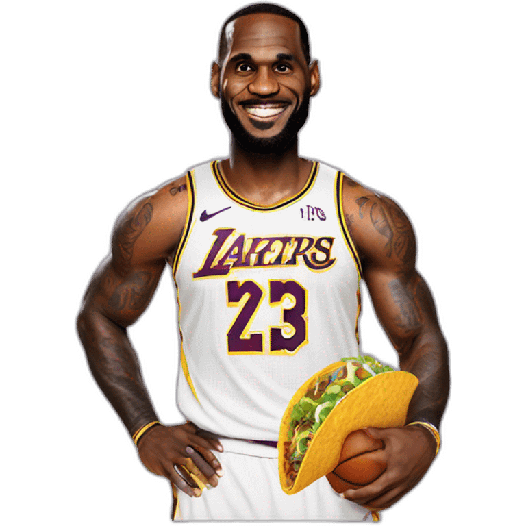 Lebron with taco emoji