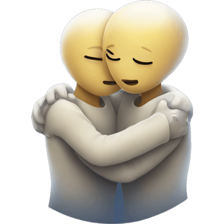 two light beings hugging  emoji