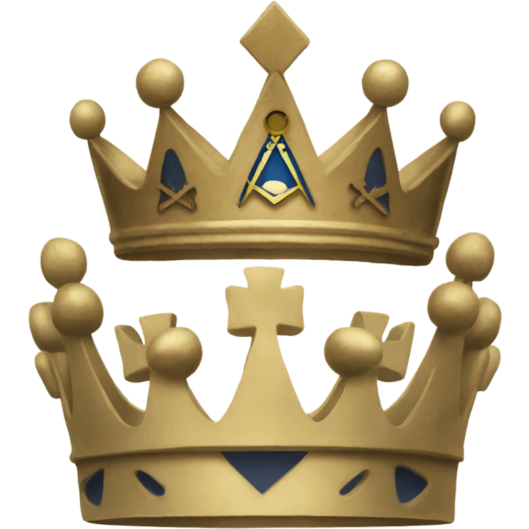 Crown with Masonic logo emoji