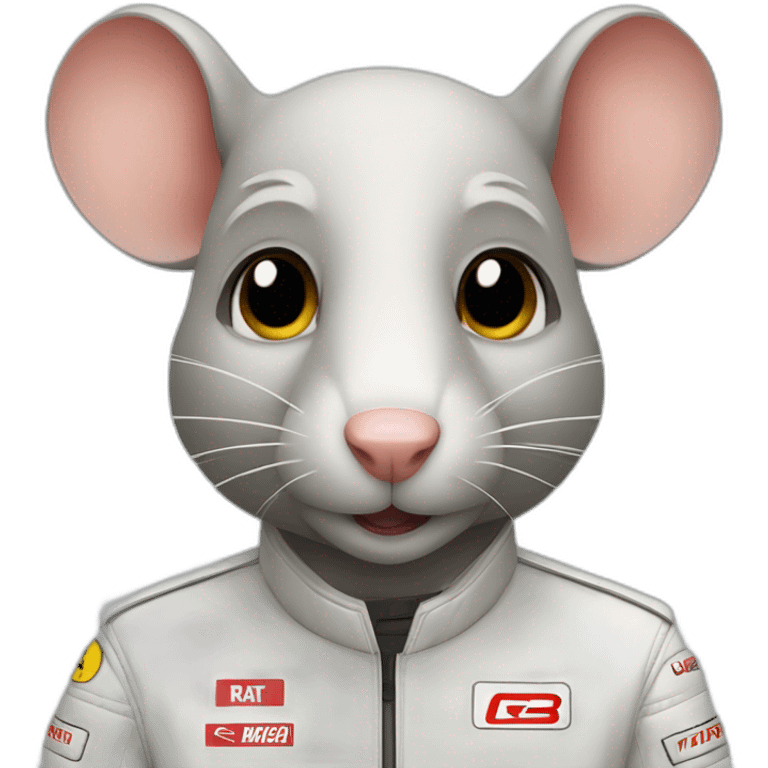 rat as formula 1 driver emoji