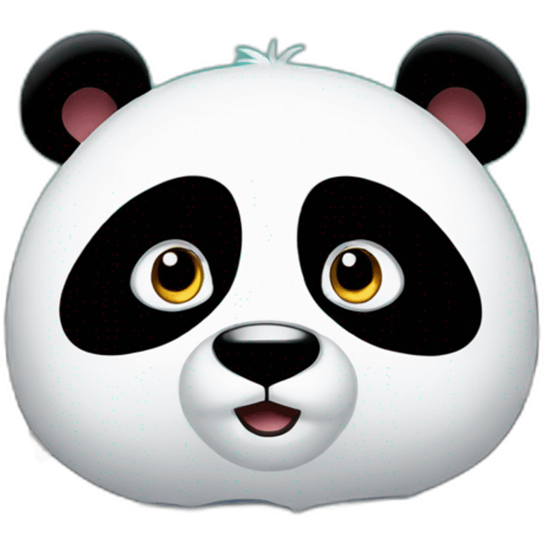 Panda watching tv emoji