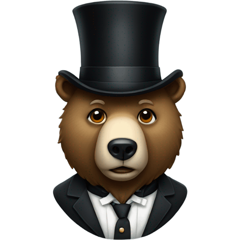 bear with a top hat emoji