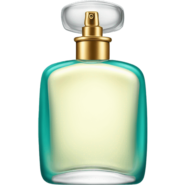 Realistic teal bottle of designer perfume emoji