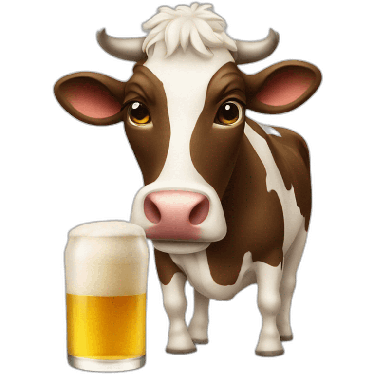 Vache avec bière emoji