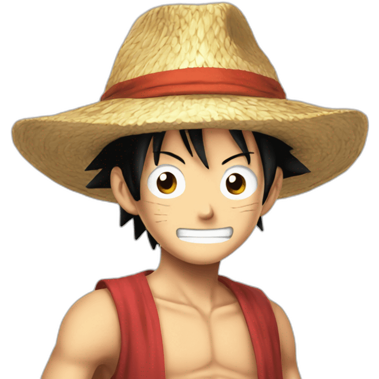 Luffy qui jucule emoji