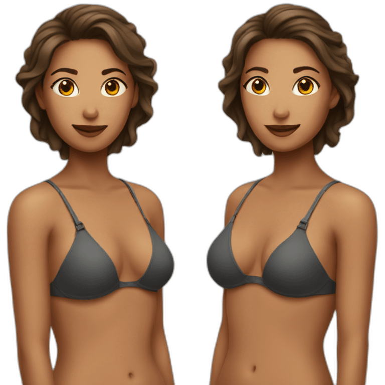 A woman who has a bikini on emoji