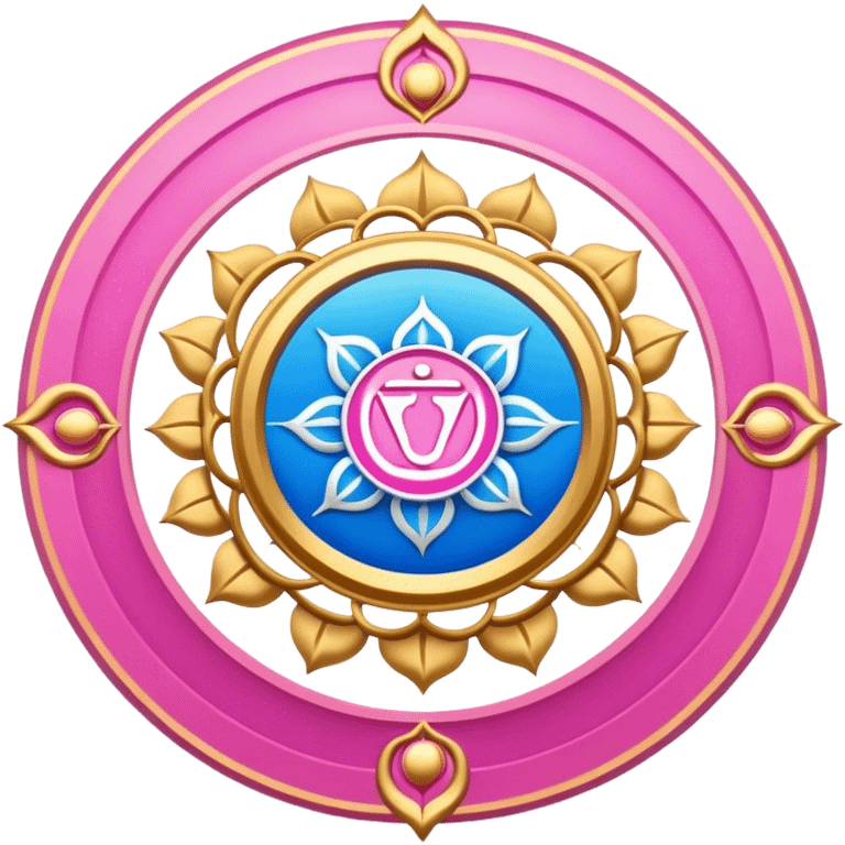 Vishuddha chakra is blue pink gold emoji