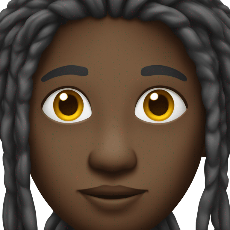 A darkskin with dreads emoji