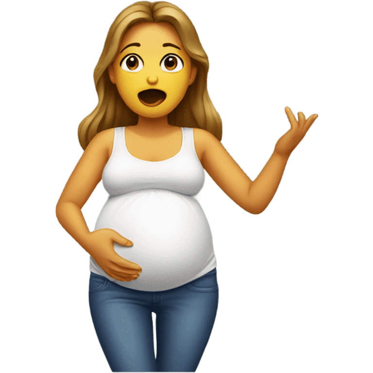 pregnant woman throwing up emoji