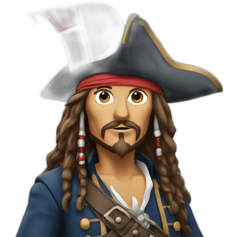 Jack Sparrow Who carries the French flag emoji