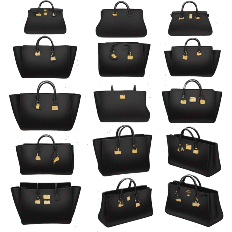 Black birkin bag emoji