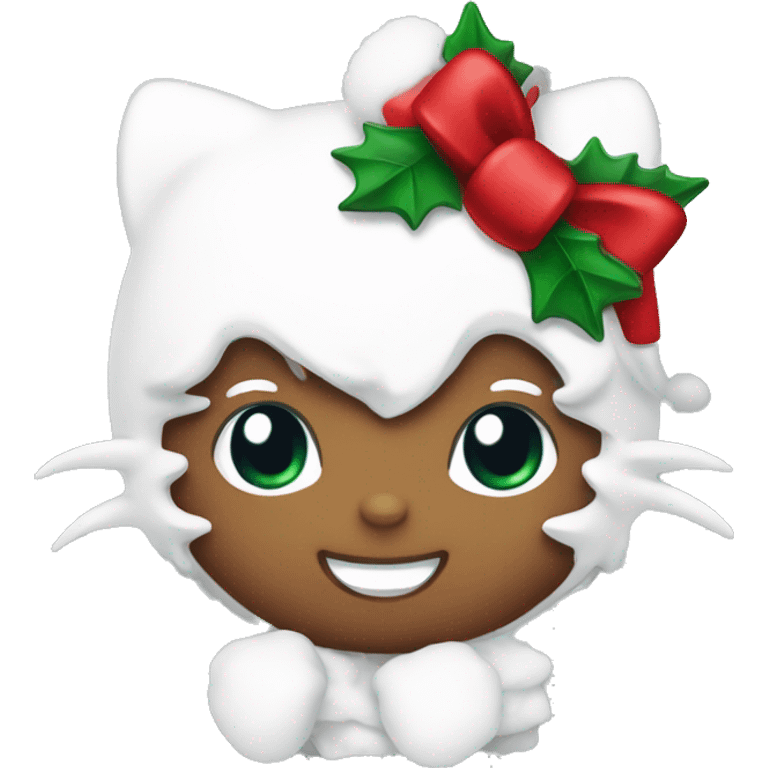 Christmas hello kitty emoji