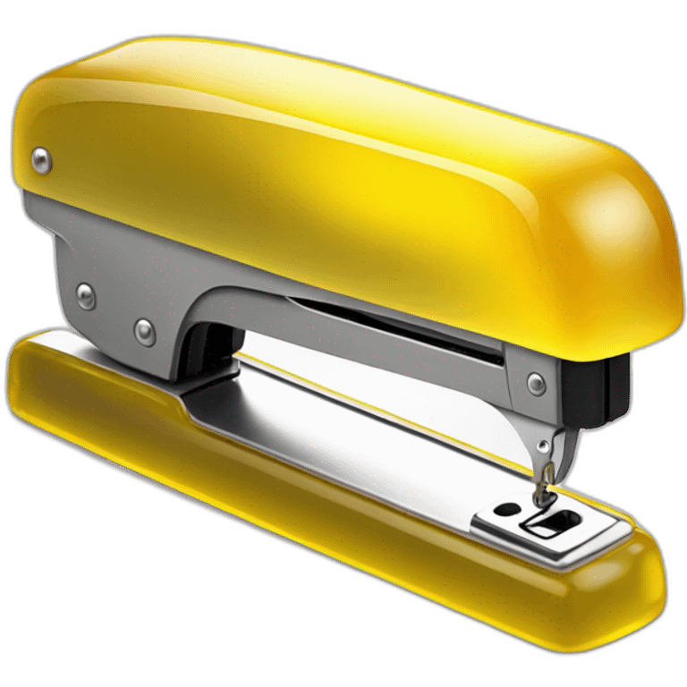 Stapler put in yellow jelly emoji