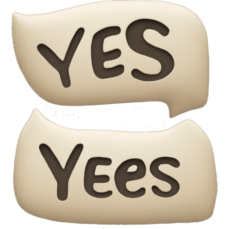 the inscription "yes" emoji