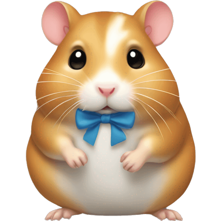 Hamster with bow emoji