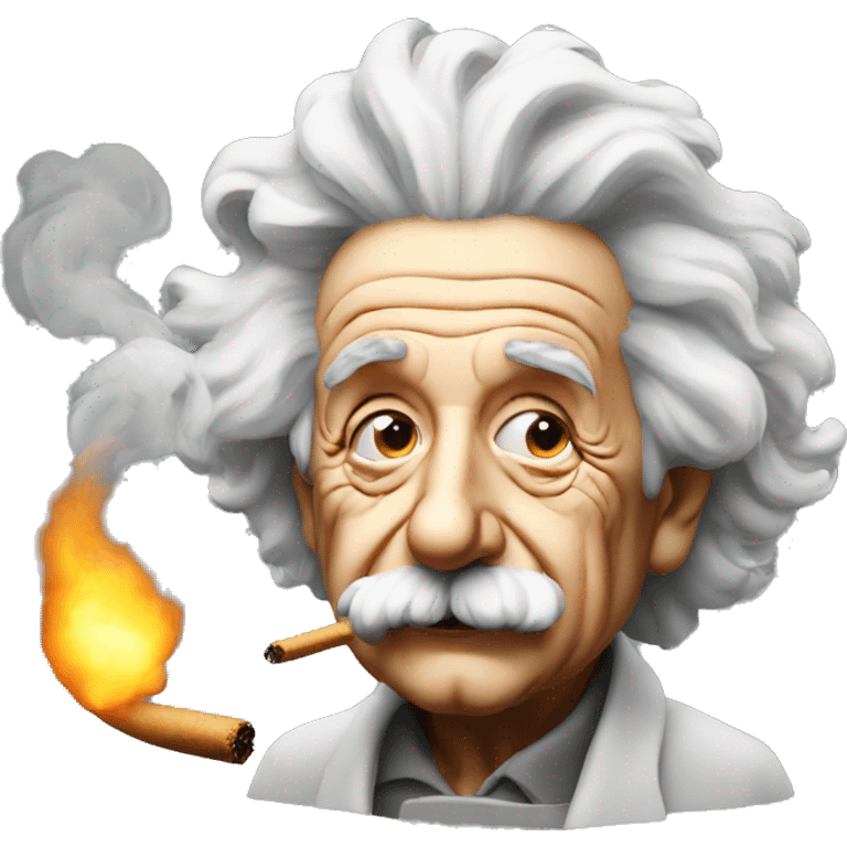 Albert Einstein smoke emoji