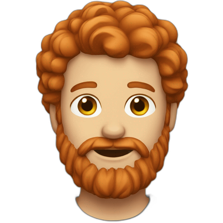 Bearded redhaired man emoji