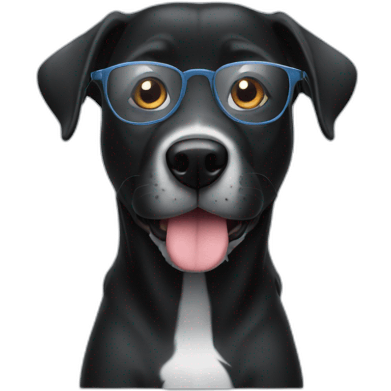 black-dog-with-glasses emoji