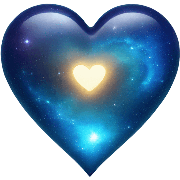 Shiny blue galaxy heart emoji