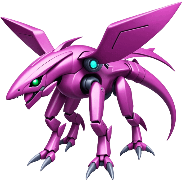  Cool Edgy Shiny Futuristic Ethereal Legendary Digimon-Genesect-Palkia-hybrid full body emoji