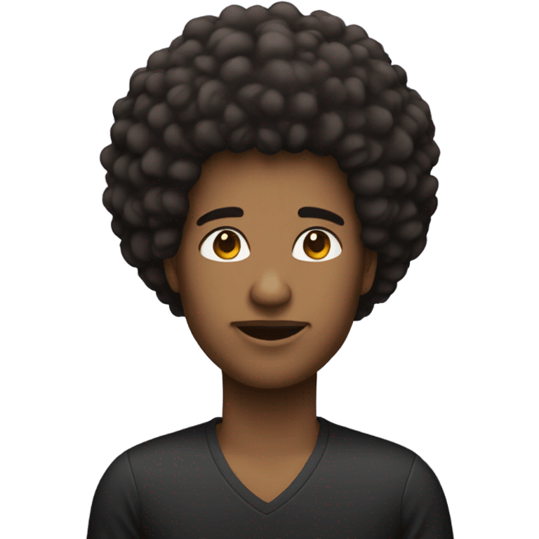 person with afro hair emoji