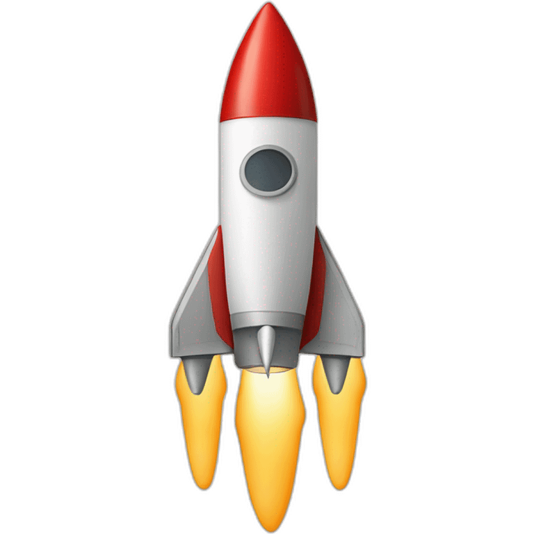 A rocket landing with a provolone cheese emoji