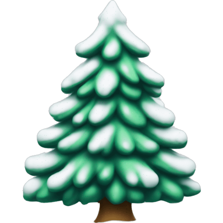 Snowy Christmas tree emoji