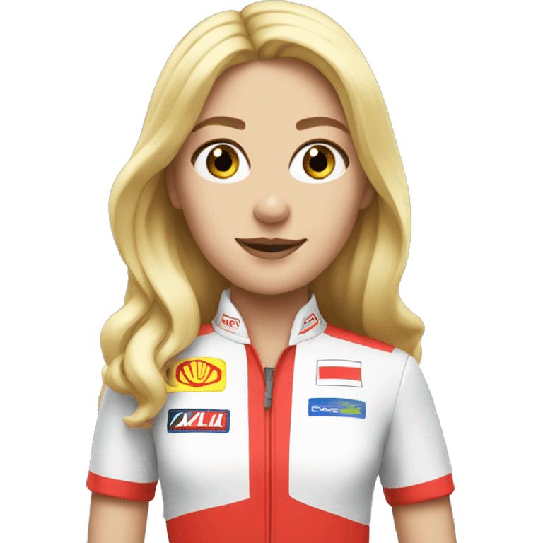 Formula one blonde girl emoji