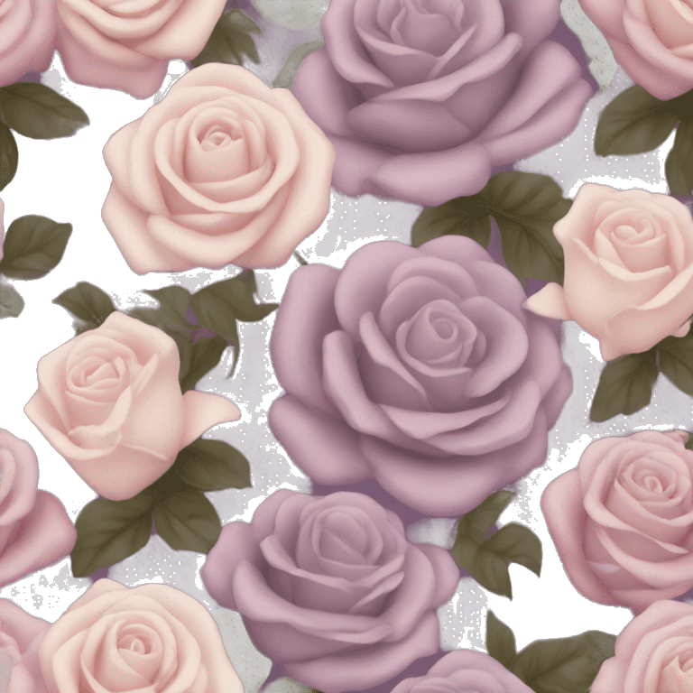 Mauve and antique rose bouquet emoji