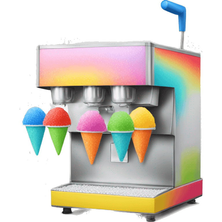 Colorful Snow cone machine emoji